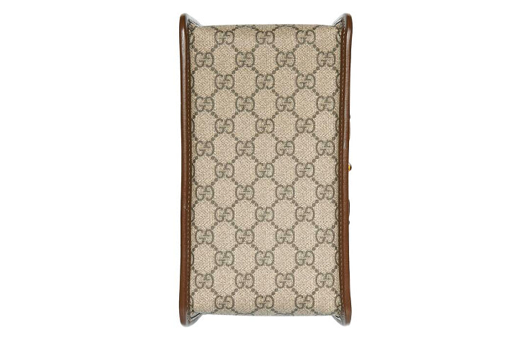 (WMNS) Gucci Canvas Horsebit 1955 Old Flower Logo Single-Shoulder Bag Mini Brown 645453-92TCG-8563