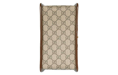 (WMNS) Gucci Canvas Horsebit 1955 Old Flower Logo Single-Shoulder Bag Mini Brown 645453-92TCG-8563