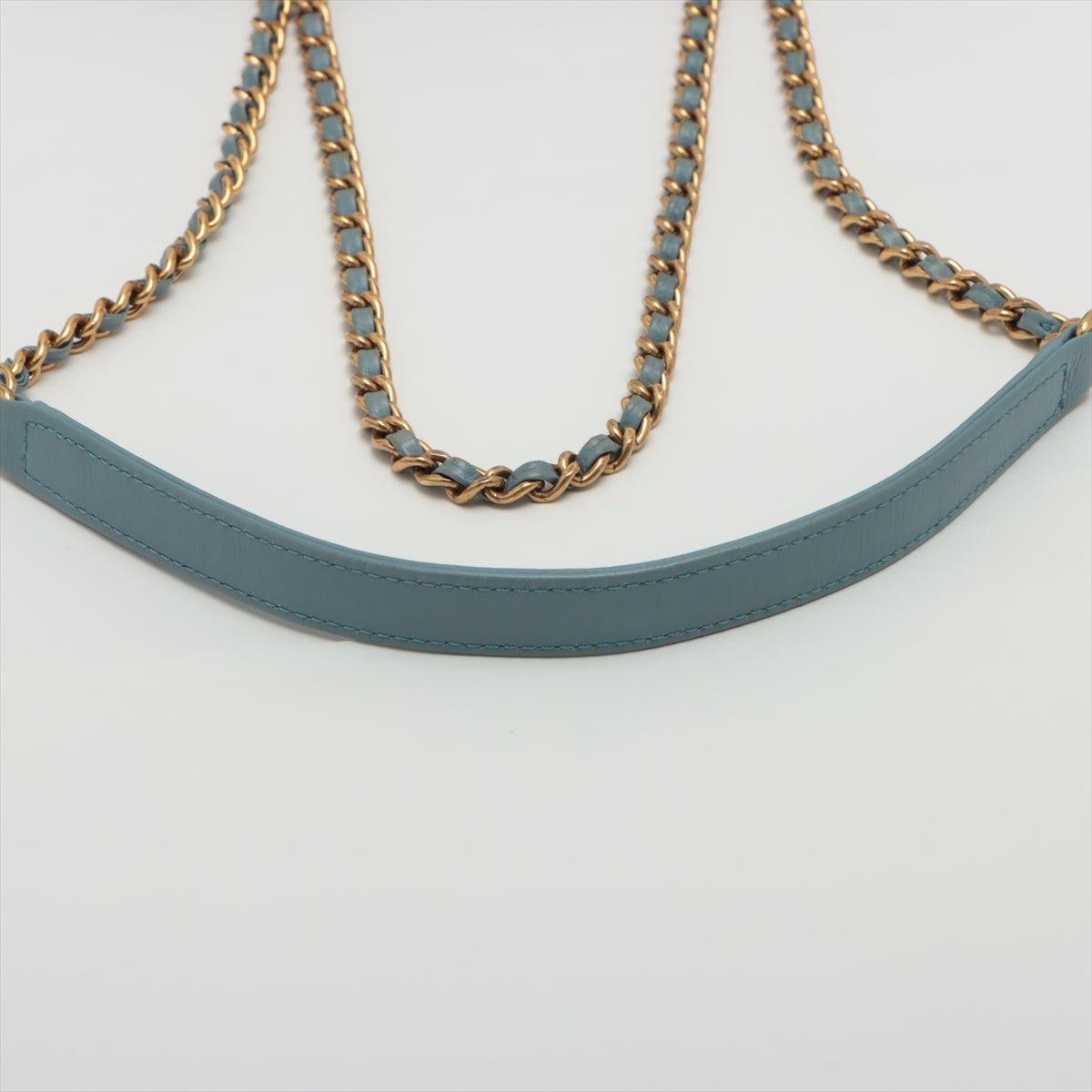 Chanel Matelasse Light Blue Denim Drawstring Bag