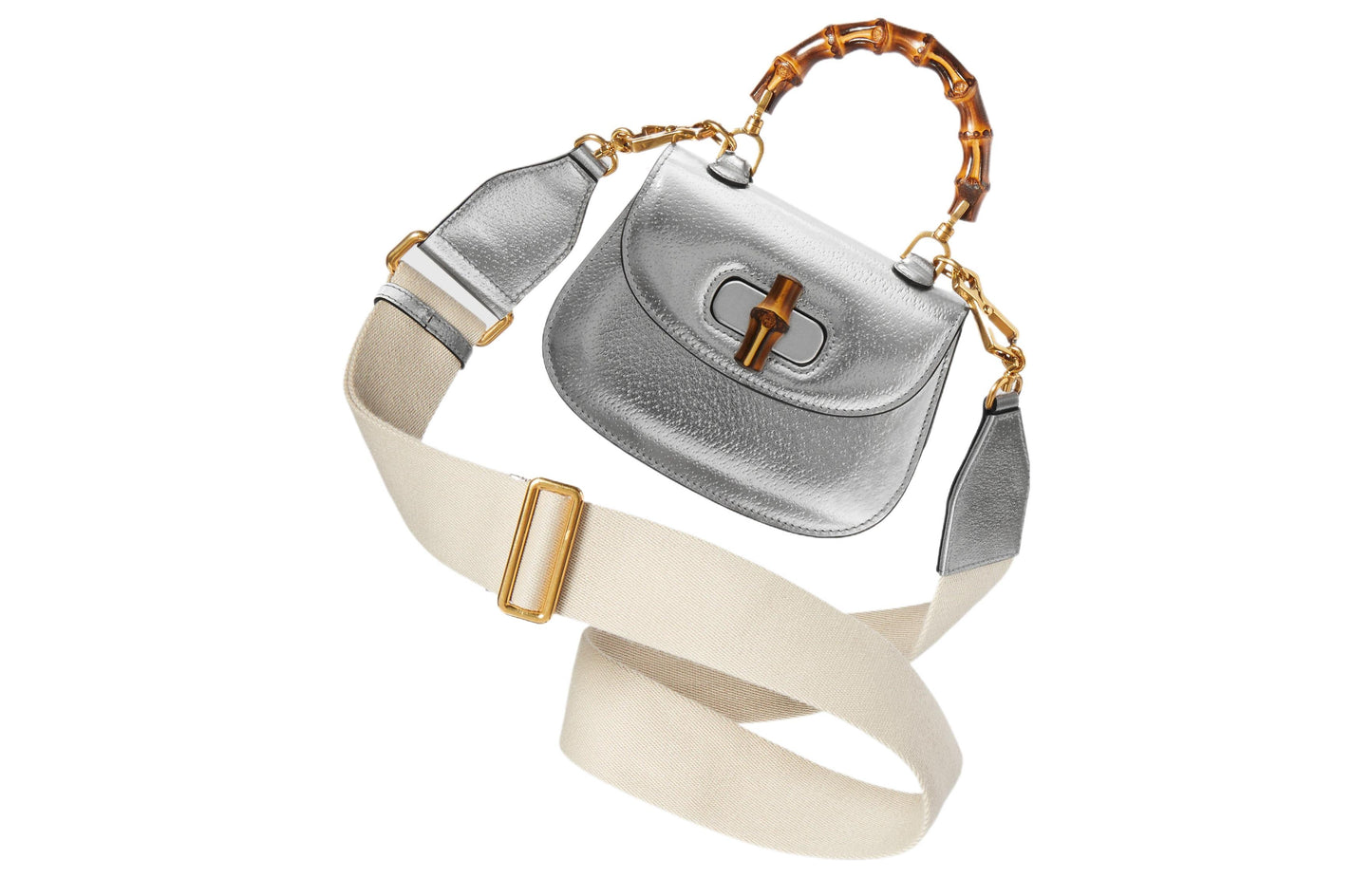 (WMNS) Gucci Bamboo 1947 Mini Bag 'Silver' 760246-1LD0G-8106