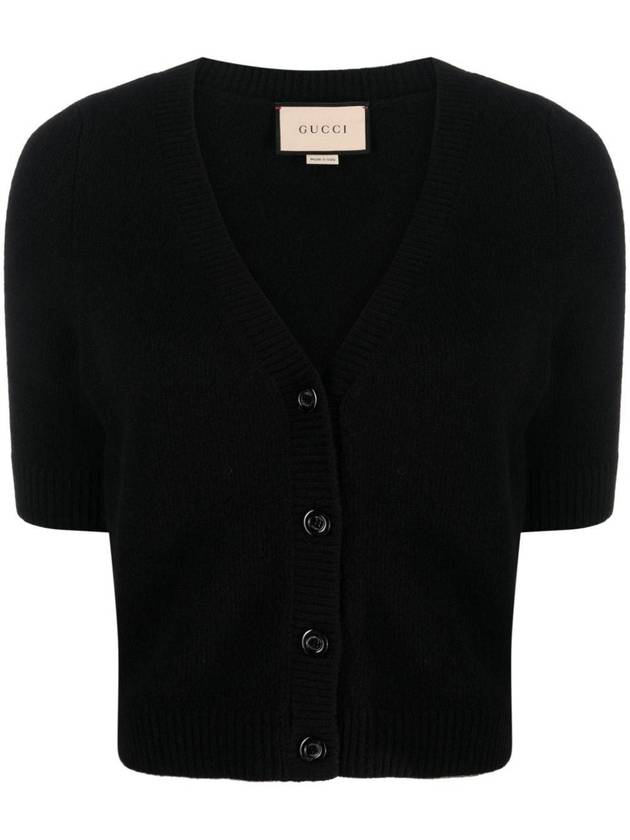 Gucci 23 fw VNECKED Cashmere Cardigan 770032XKDRL1000 B0710937422