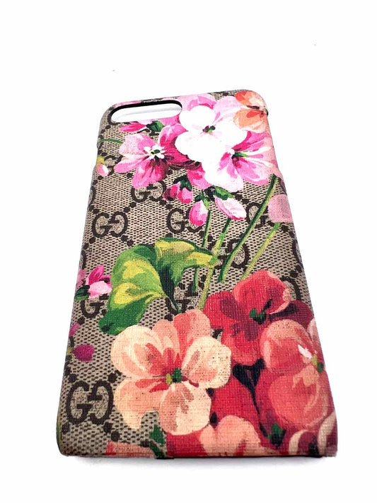 GUCCI Brown, Pink Coated canvas Monogram Cell Phone Case