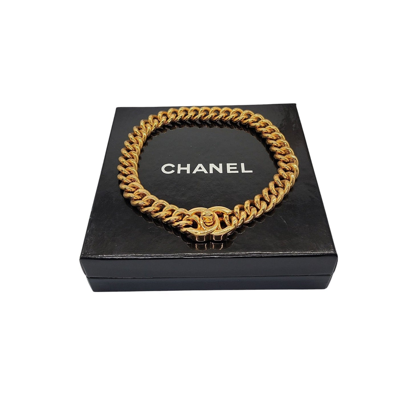 CHANEL CC Turn-Lock Chunky Chain Necklace -1996