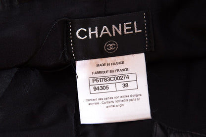 Chanel Salzburg Collection Black Calfskin Mini Skirt SZ 38