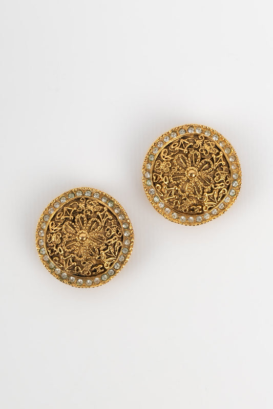 Boucles d'oreilles dores Chanel