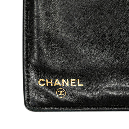 Chanel Caviar Skin Coco Mark Long Wallet