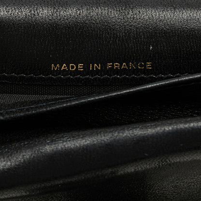 Chanel Caviar Skin Coco Mark Long Wallet