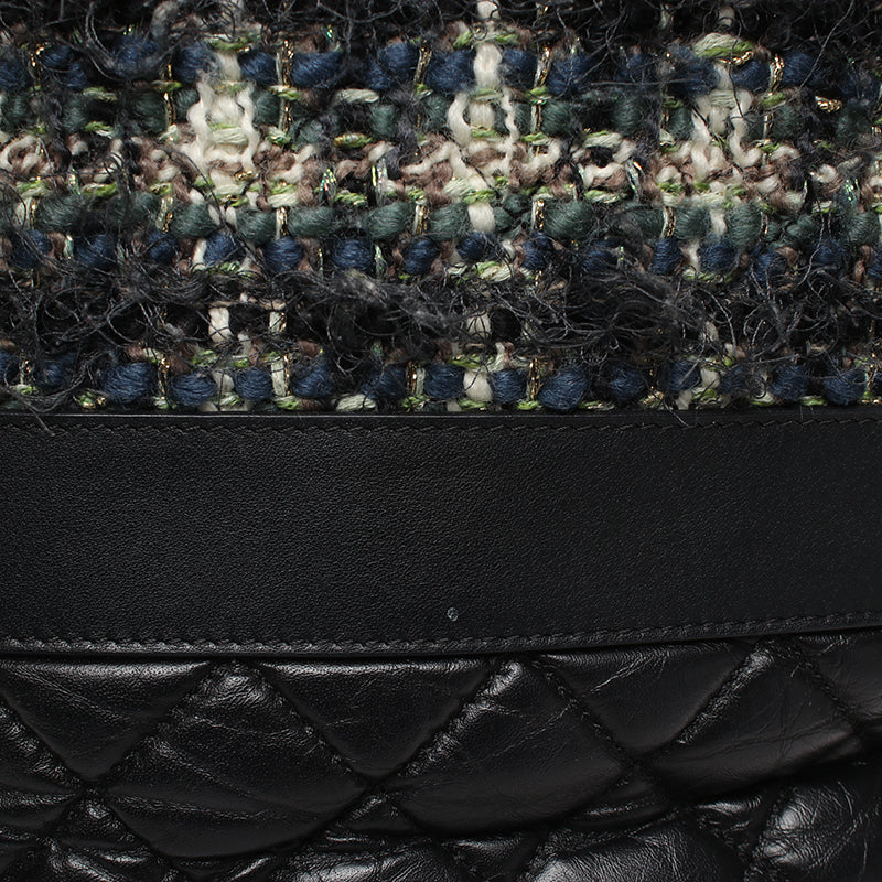 Chanel Tweed and Lambskin Tote Bag Leather Tote Bag in New Condition