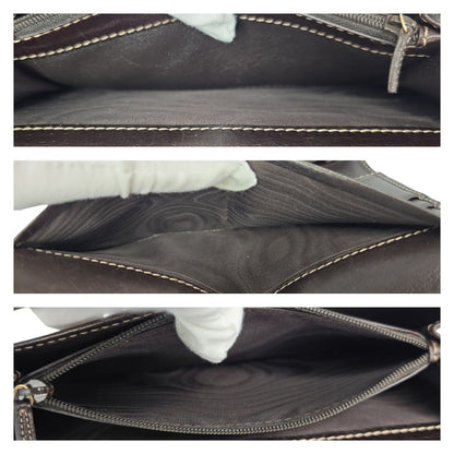 Gucci Britt Continental Monogram Canvas Wallet