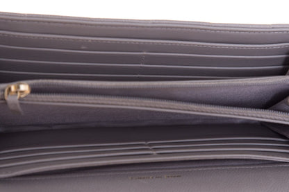Chanel 2020 Grey Quilted Caviar Wallet