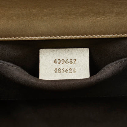 Gucci Chain Shoulder Bag 409487 Gold Leather Ladies