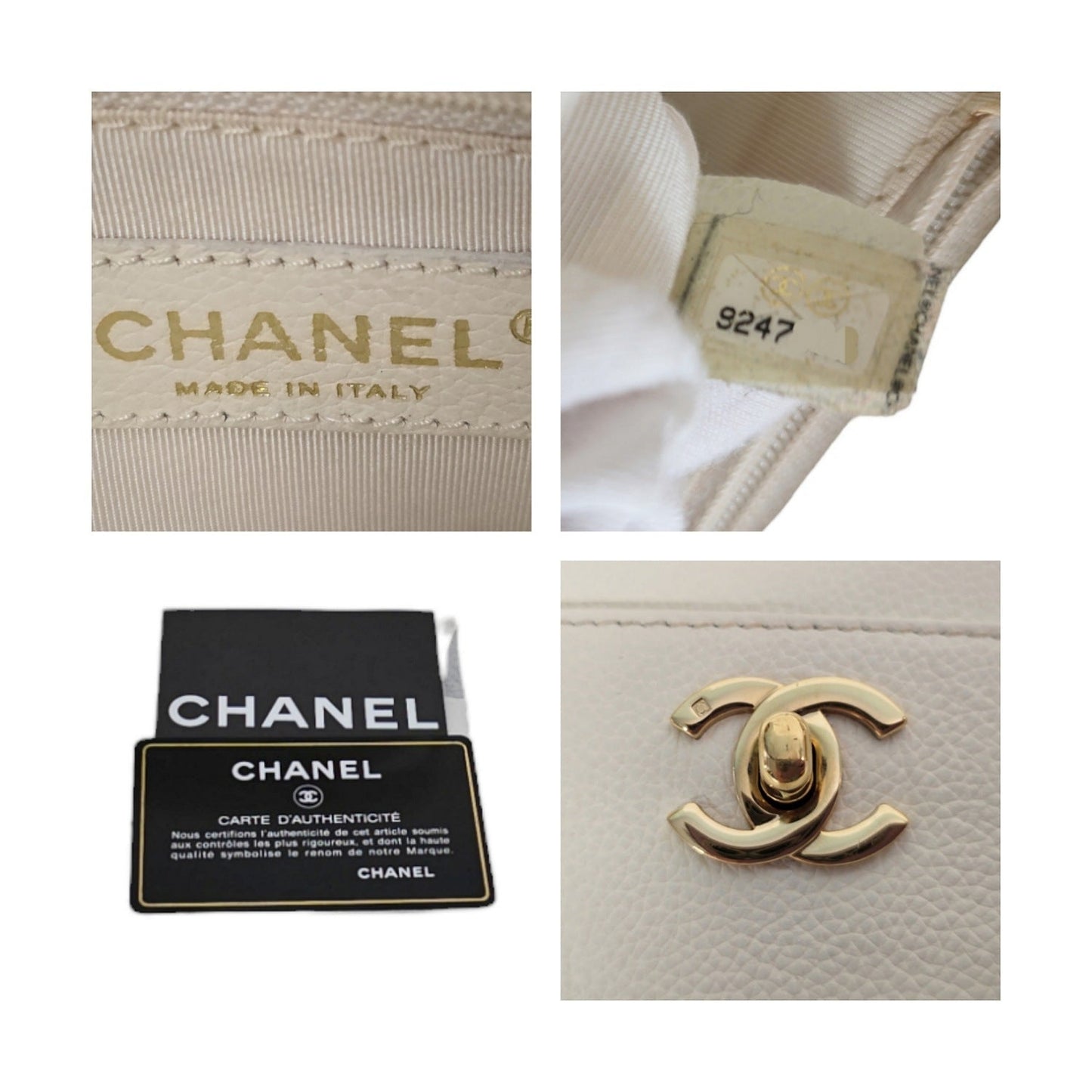 Chanel Vintage Calfskin Cerf Executive Shopper Tote White