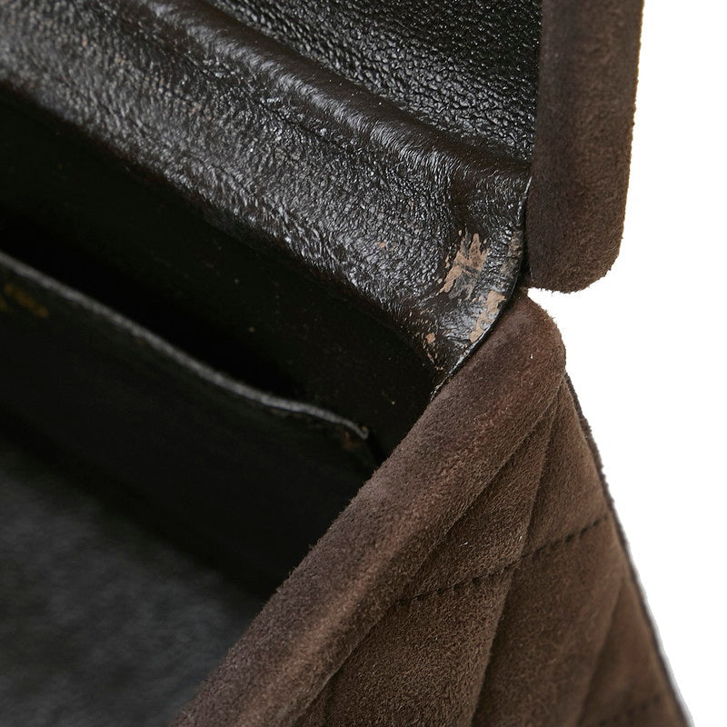 Chanel Suede Matelasse Coco Mark Chain Vanity Bag