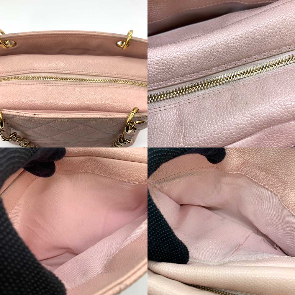 Chanel Caviar Skin Matelasse Chain Tote Bag A18004