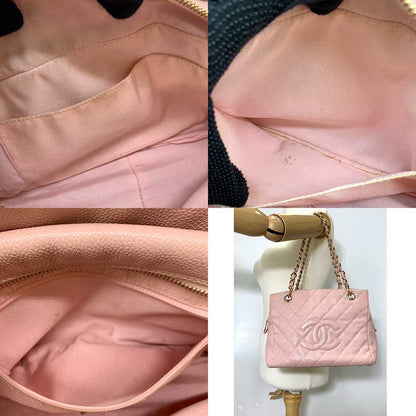 Chanel Caviar Skin Matelasse Chain Tote Bag A18004