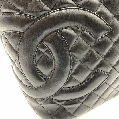 Chanel Cambon Large Tote Bag Black Leather