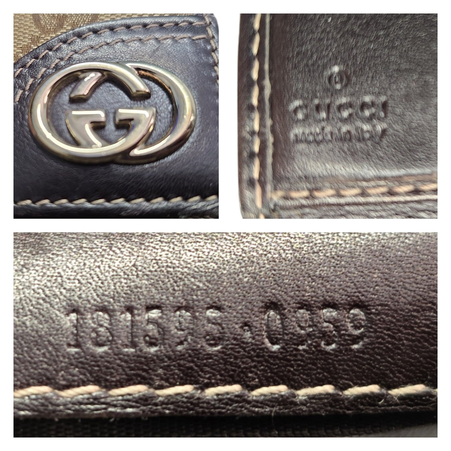 Gucci Britt Continental Monogram Canvas Wallet