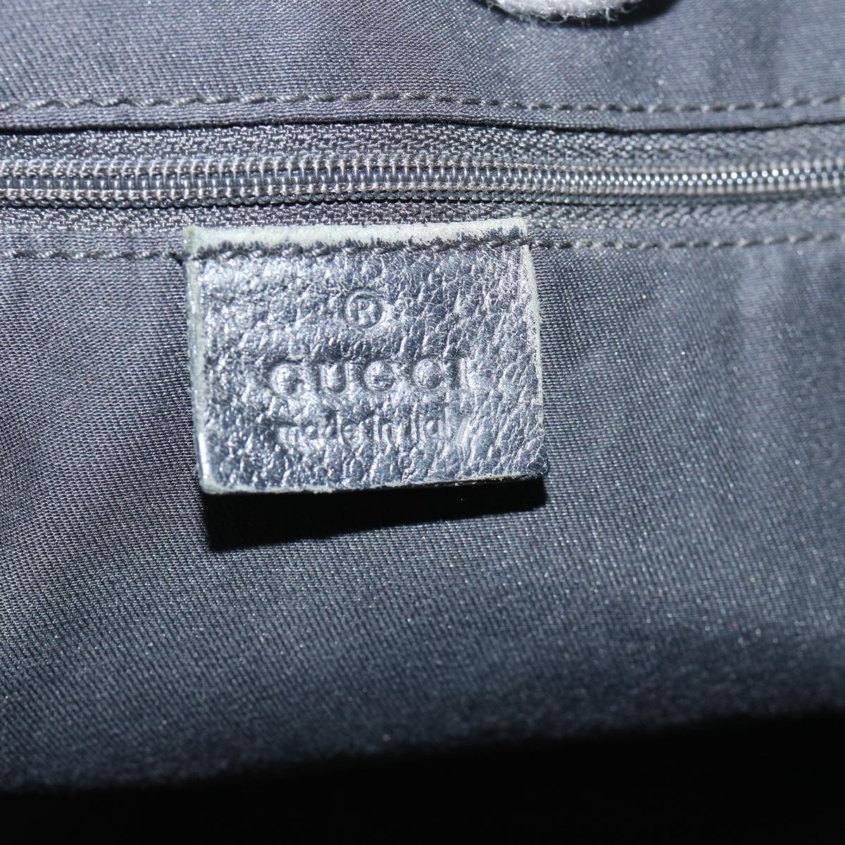 GUCCI GG Canvas Sherry Line Tote Bag Black Red 161719  60141