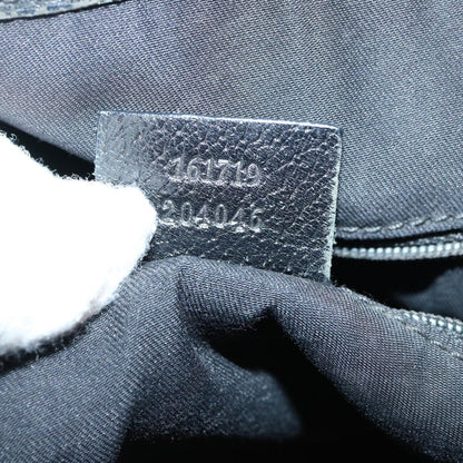 GUCCI GG Canvas Sherry Line Tote Bag Black Red 161719  60141