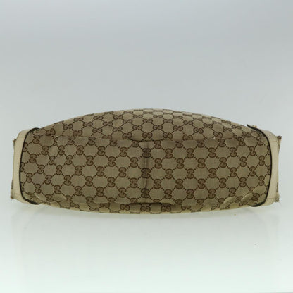 GUCCI GG Canvas Tote Bag Beige White 130736  60142