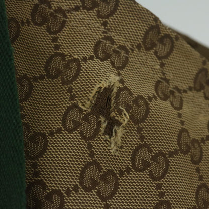 GUCCI GG Canvas Web Sherry Line Tote Bag Beige Red Green 189669  60144