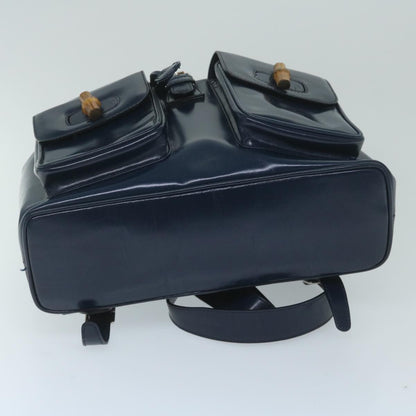 GUCCI Bamboo Backpack Enamel Navy 003 2058 0016 5  60145