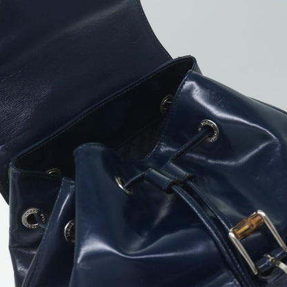 GUCCI Bamboo Backpack Enamel Navy 003 2058 0016 5  60145