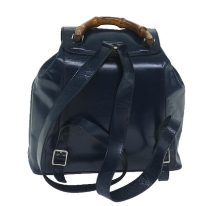 GUCCI Bamboo Backpack Enamel Navy 003 2058 0016 5  60145