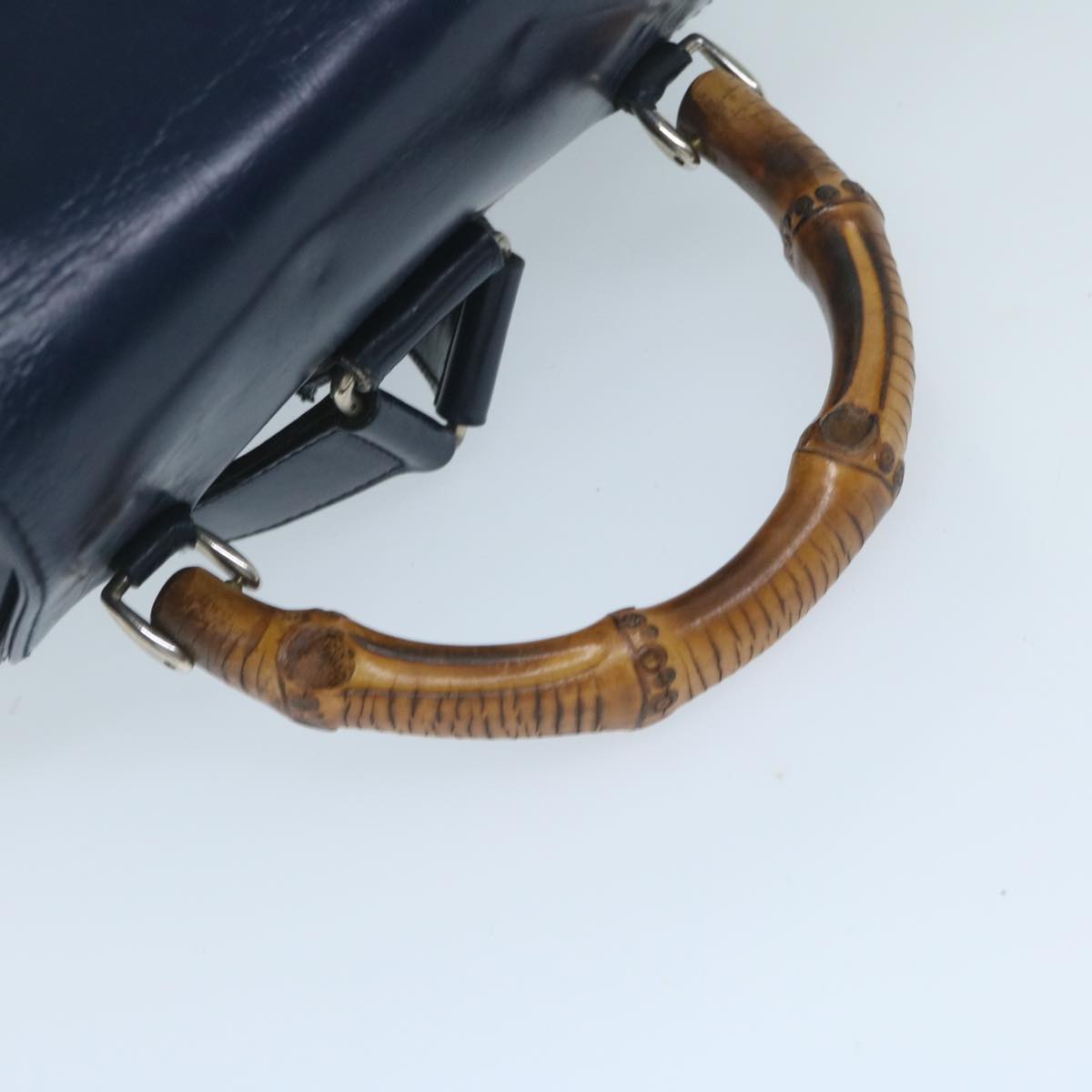 GUCCI Bamboo Backpack Enamel Navy 003 2058 0016 5  60145