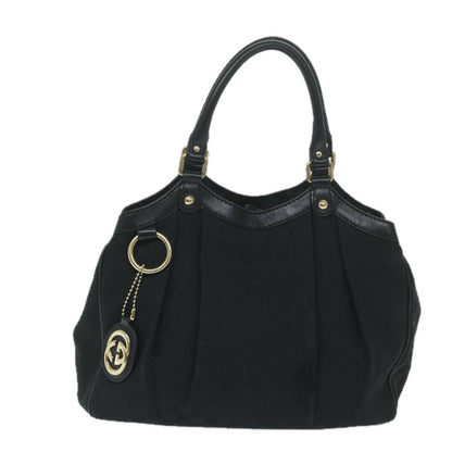 GUCCI GG Canvas Tote Bag Black 211944  60147
