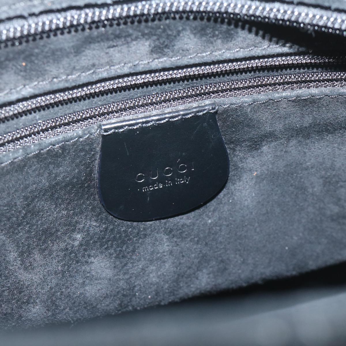 GUCCI Tote Bag Suede Leather Black 002 2113 0476  60148