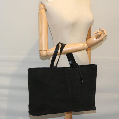 GUCCI Tote Bag Suede Leather Black 002 2113 0476  60148