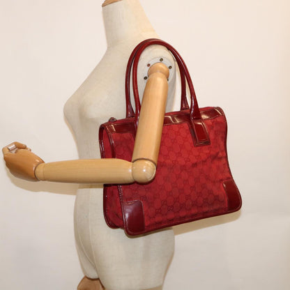 GUCCI GG Canvas Tote Bag Red  60258