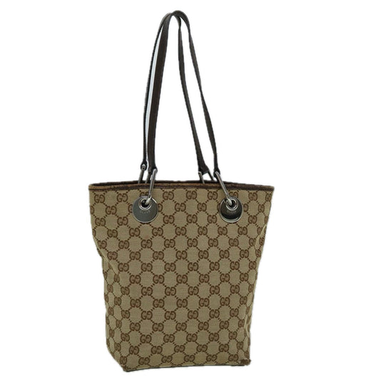 GUCCI GG Canvas Tote Bag Beige 120840  60264