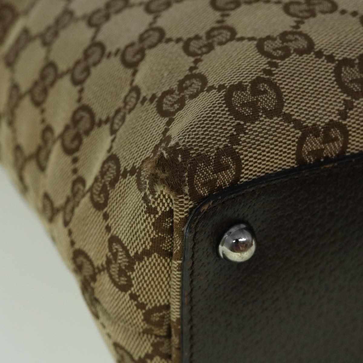 GUCCI GG Canvas Tote Bag Beige 120840  60264