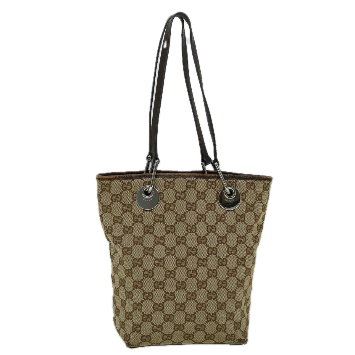 GUCCI GG Canvas Tote Bag Beige 120840  60264