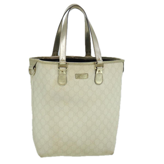 GUCCI GG Canvas Tote Bag PVC White 189896  60267