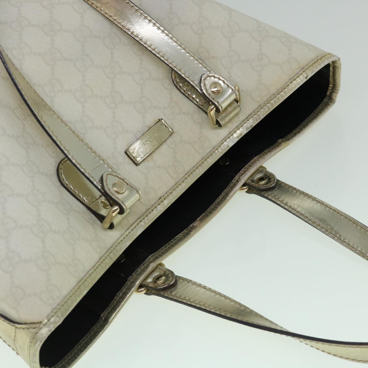 GUCCI GG Canvas Tote Bag PVC White 189896  60267