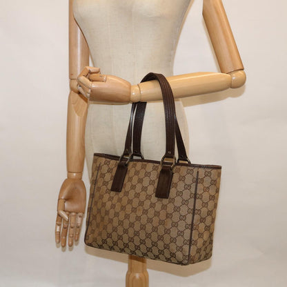GUCCI GG Canvas Tote Bag Beige 113019  60385