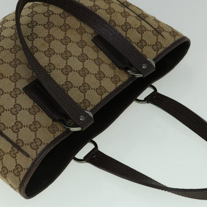 GUCCI GG Canvas Tote Bag Beige 113019  60385