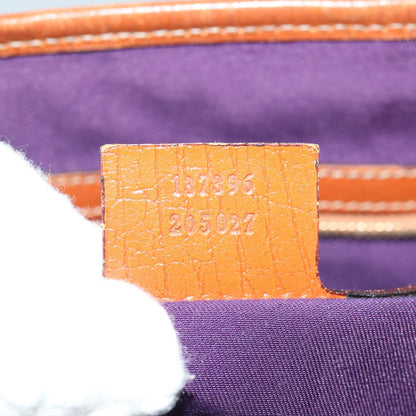 GUCCI GG Canvas Sherry Line Tote Bag Beige Orange purple 137396  60386