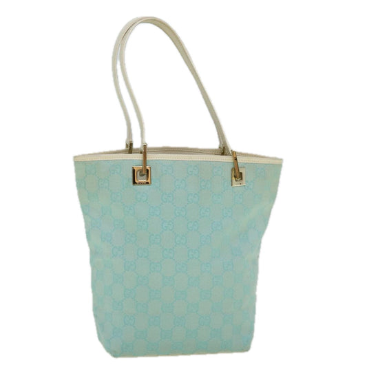 GUCCI GG Canvas Tote Bag Light Blue 002 1099 2404  60388