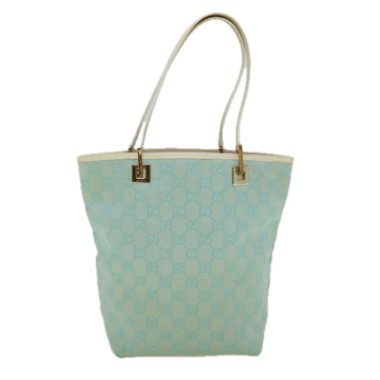 GUCCI GG Canvas Tote Bag Light Blue 002 1099 2404  60388