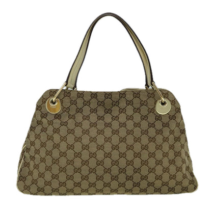 GUCCI GG Canvas Tote Bag Beige White 121023  60389