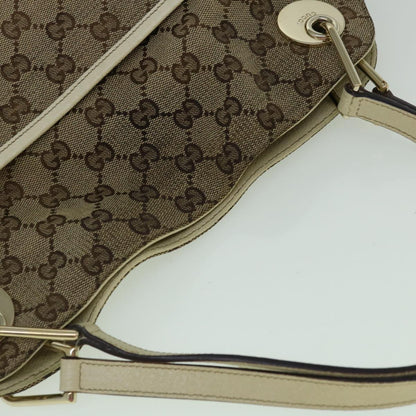 GUCCI GG Canvas Tote Bag Beige White 121023  60389