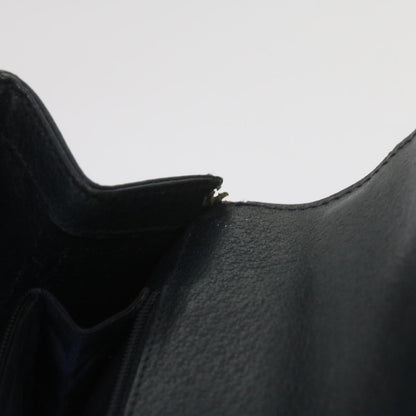 GUCCI Bamboo Hand Bag Leather Navy  60440