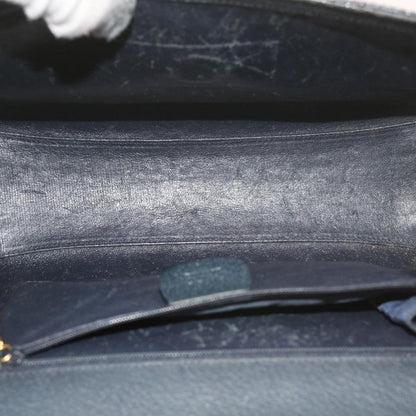 GUCCI Bamboo Hand Bag Leather Navy  60440