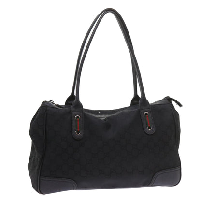 GUCCI GG Canvas Web Sherry Line Tote Bag Black Red Green 293599  60519