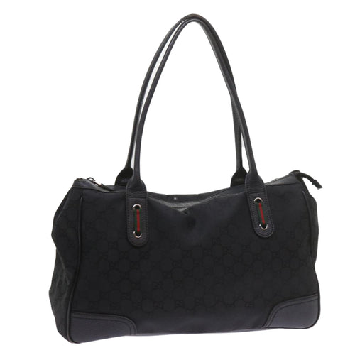GUCCI GG Canvas Web Sherry Line Tote Bag Black Red Green 293599  60519