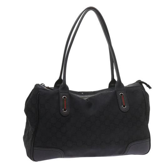 GUCCI GG Canvas Web Sherry Line Tote Bag Black Red Green 293599  60519